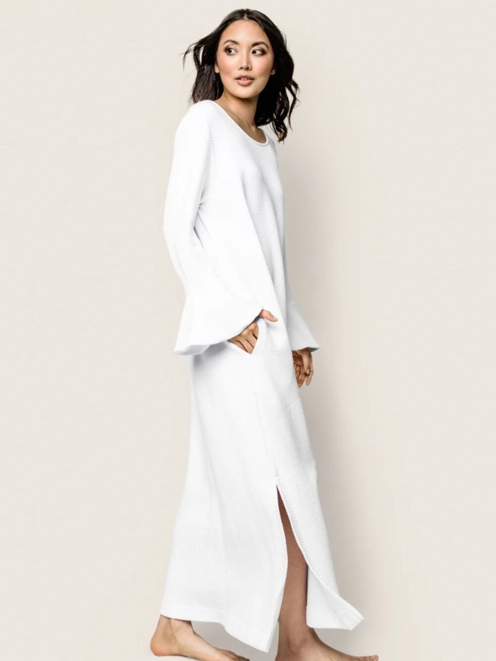 NWT - Petite Plume Women's Pima Ophelia Nightgown in White, Size XS - Picture 4 of 6